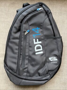 Intel Promo Bag IDF14 Unused Black Sling Laptop Backpack
